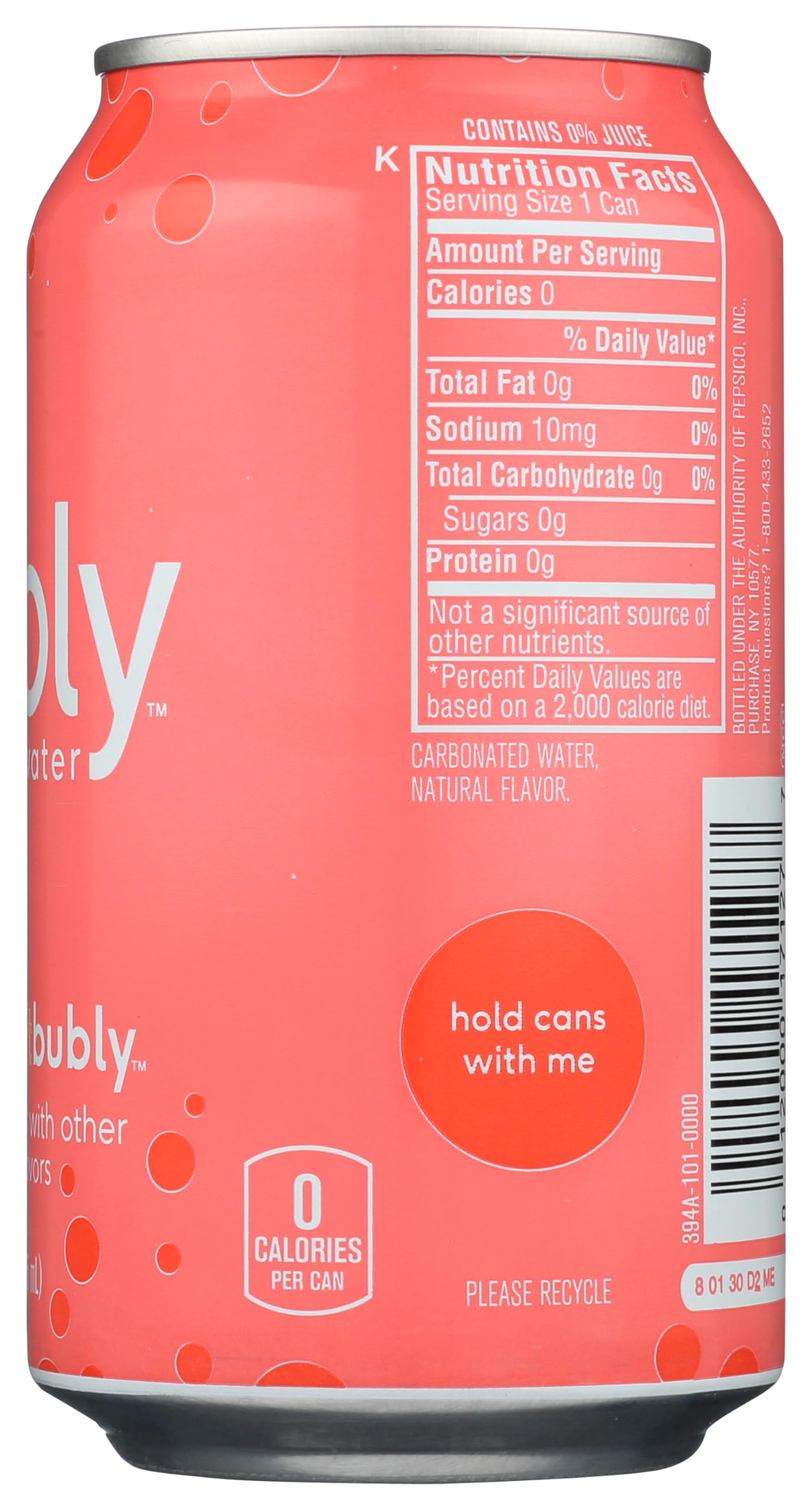 Bubly Sparkling Water, Grapefruit, 12 oz