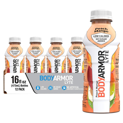 BODYARMOR Sports Drink and BODYARMOR LYTE Sports Drink Bundle (Pack of 12, 16 Fl Oz)