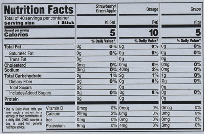 Skittles Singles To Go Variety Pack, 40 Count, Powdered Drink Mix, Zero Sugar, Low Calorie, Includes 4 Flavors: Green Apple, Strawberry, Grape, Orange, 40 Total Servings (Pack of 5)
