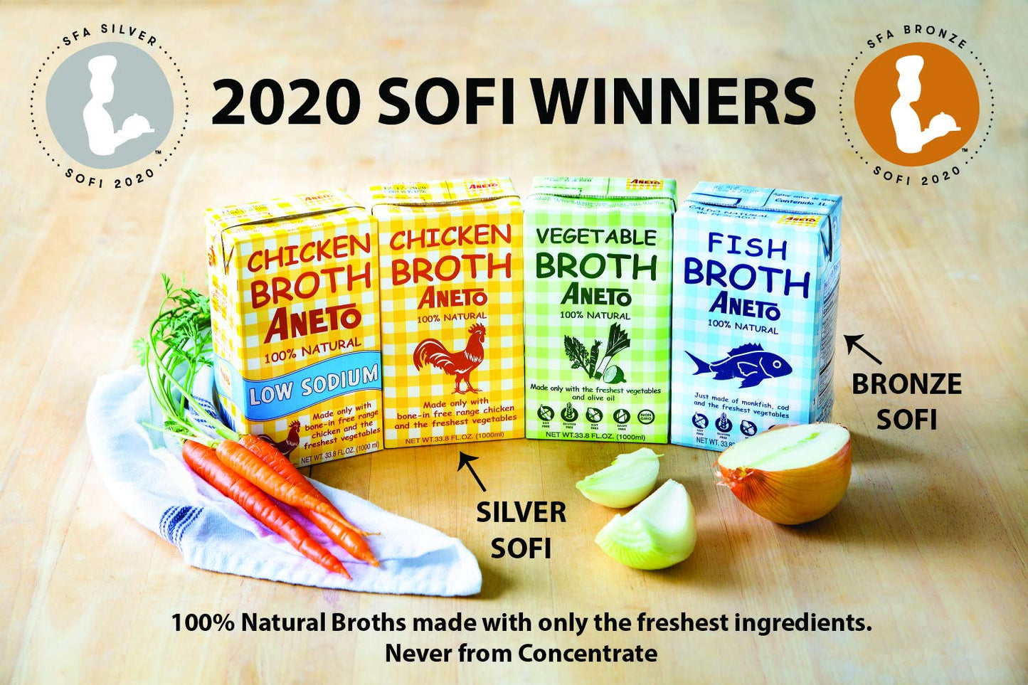 Aneto 100% Natural Fish Broth (3 Pack)