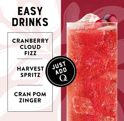 Q Mixers Cranberry-Pomegranate Spritz, Ideal for Cocktails & Mocktails - Made with Real Ingredients, Perfectly Carbonated & Less Sweet - 20 Calories per Can - 7.5oz Fl oz Cans (Pack of 24)