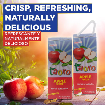 Taoro Apple Nectar - Rich Fruit Taste - 3 Pack 6.7 oz (Pack of 1)