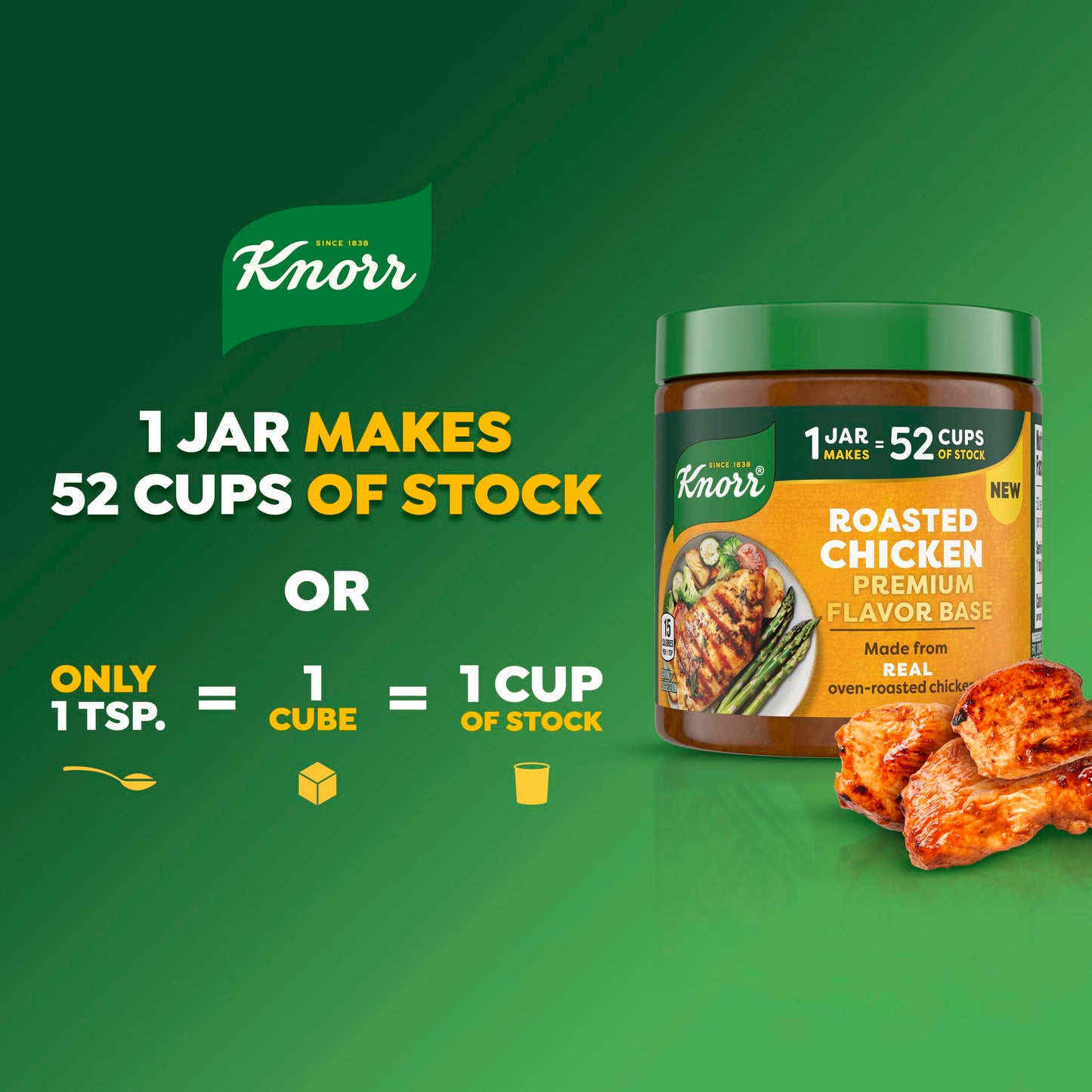 Bundle of Knorr Premium Flavor Base Vegetable, Roasted Beef, and Roasted Chicken Versatile & Easy to Use 11oz 3 Count 1 Each