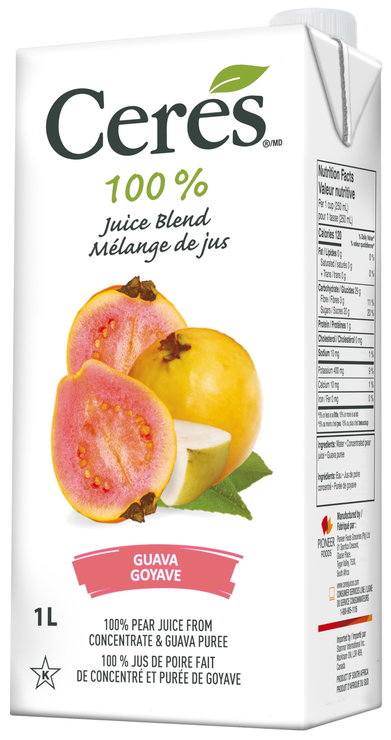 Ceres 100% All Natural Pure Fruit Juice Blend , Rich in Vitamin C, Guava 33.8 Fl Oz