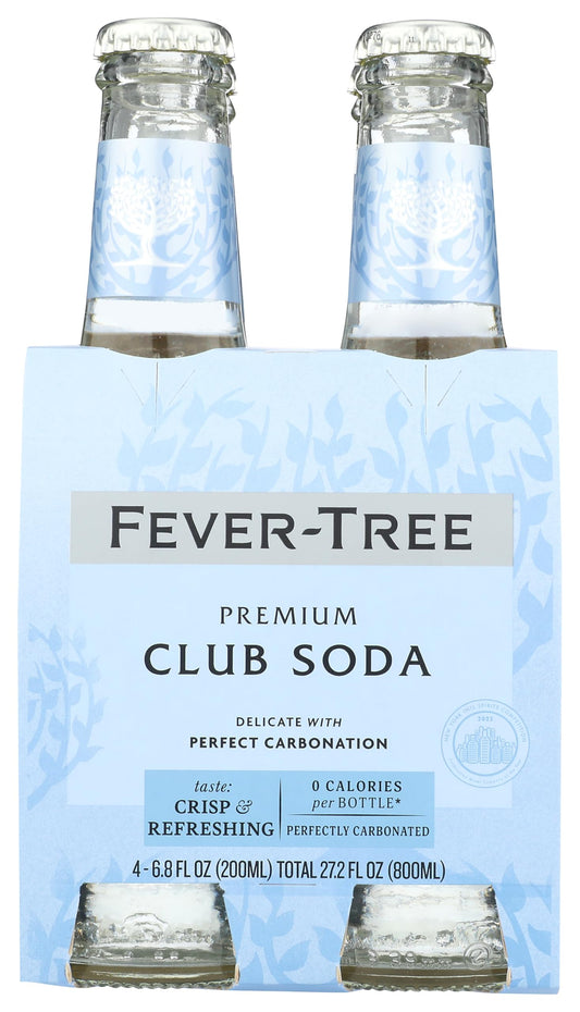 Fever-Tree, Soda Club Spring Water, 6.8 Fl Oz, 4 Count