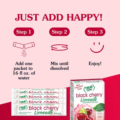 True Citrus Black Cherry Limeade Drink Mix, 1.06 OZ