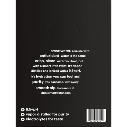 1 Liter Smartwater Alkaline With Antioxidant 12pk Corrugate