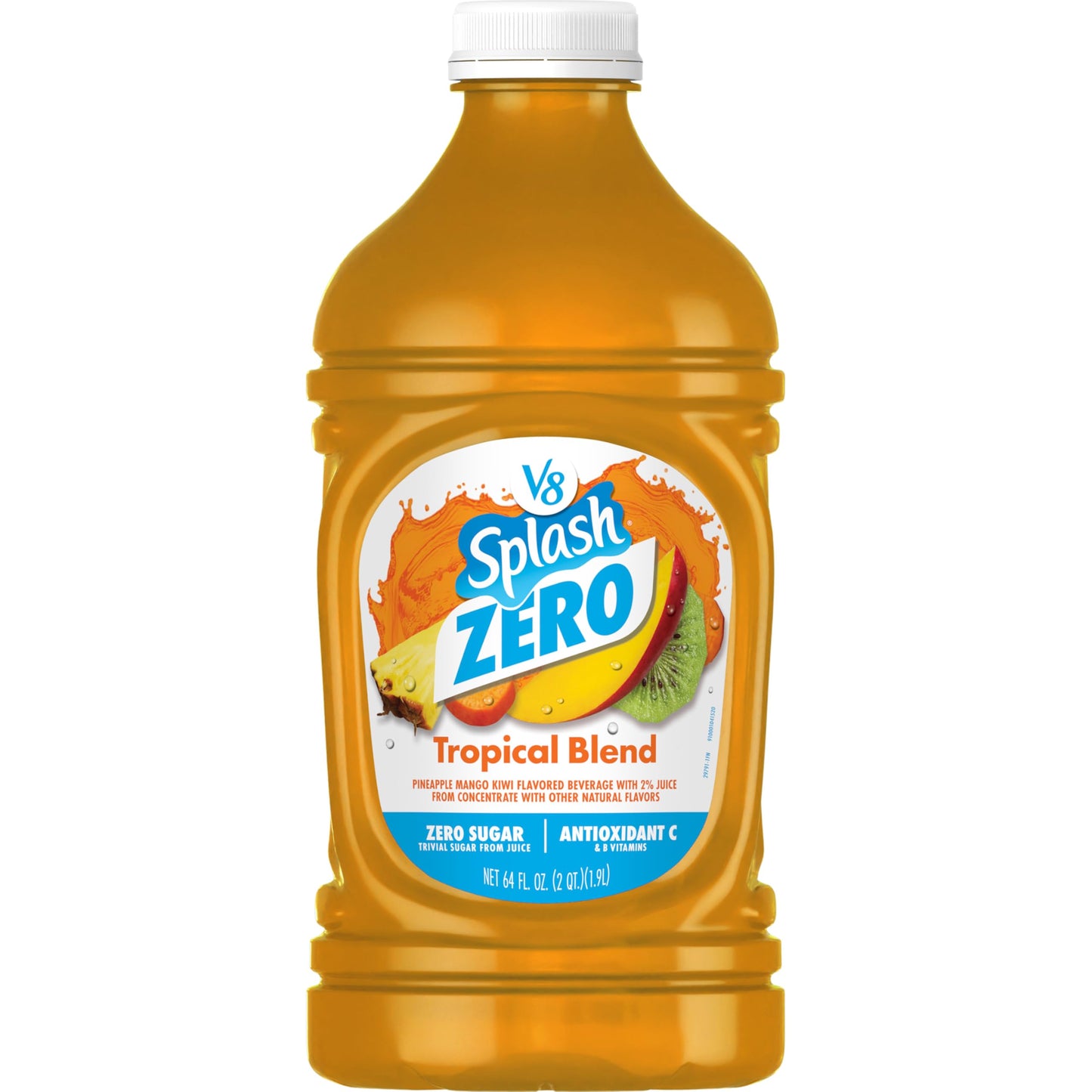 V8 Splash Zero Sugar Tropical Blend Flavored Beverage, 64 fl oz Bottle