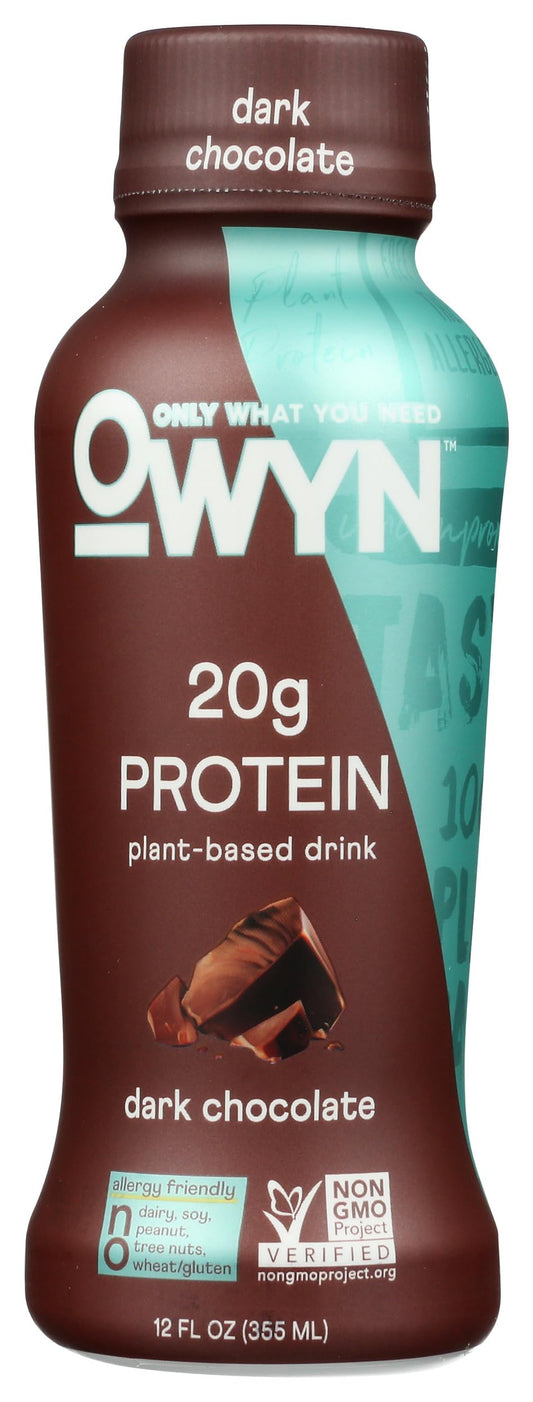 OWYN Dark Chocolate Plant Based Protein Shake, 12 FZ