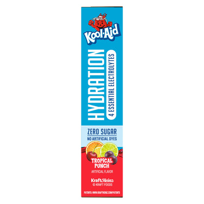 Kool-Aid Hydration Tropical Punch Artificially Flavored Drink Mix, 6 ct On-the-Go-Packets, 1.32 oz Box