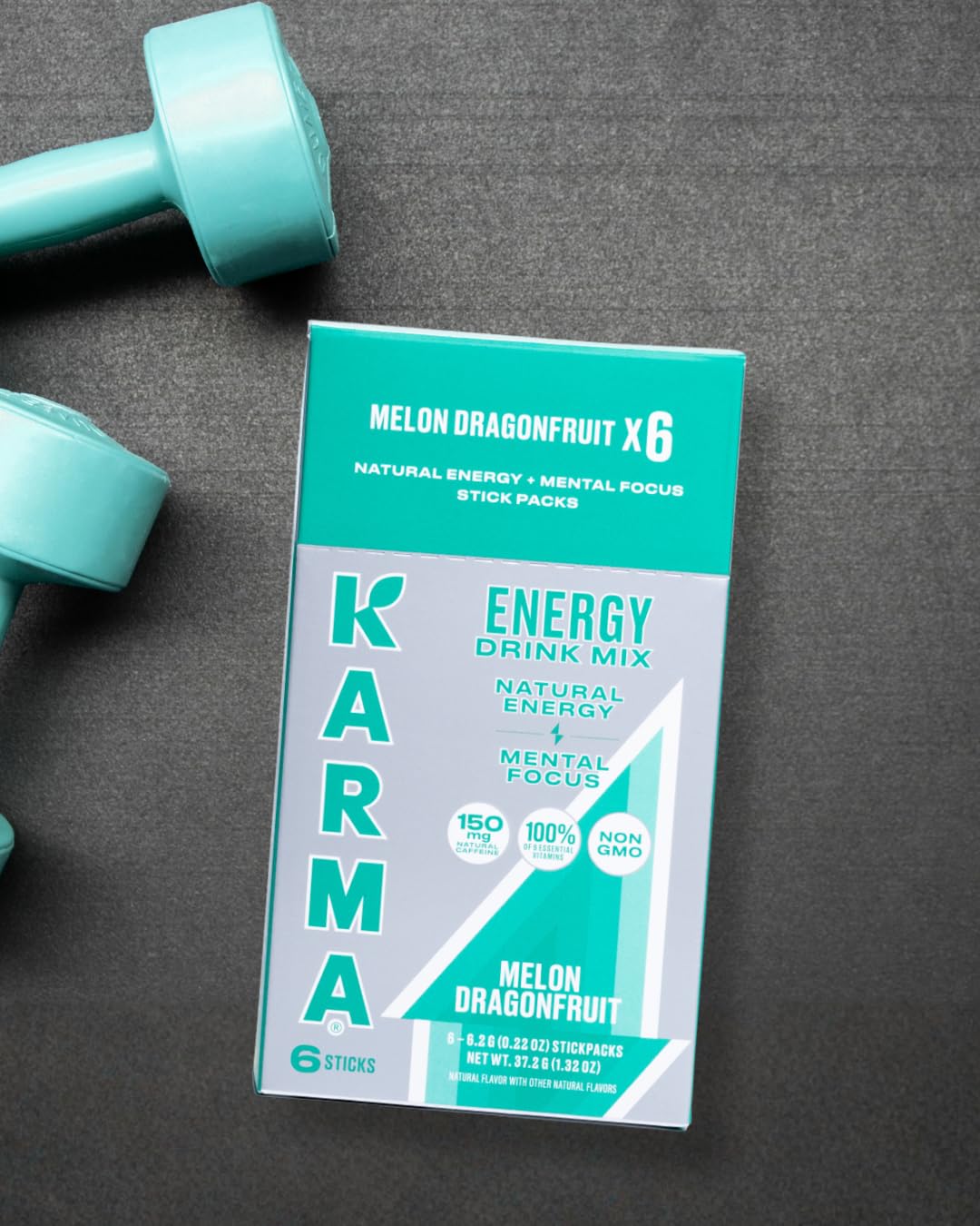 Karma Energy Hydration Packets – 6 Pack, Melon Dragonfruit Drink Mix with Cognizin® Nootropics, Vitamins & Immune Support, Low Calorie