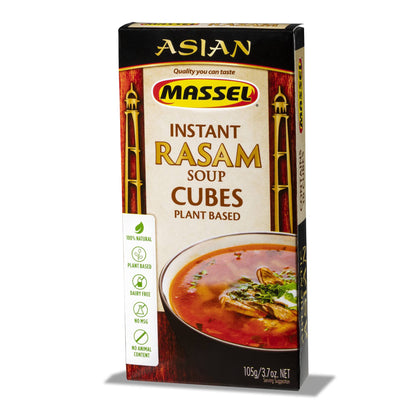 Massel Rasam Bouillon Cubes/Instant Rasam Soup Base | 10 Cubes |Asian Instant Soup Base | Plant Based Broth, Gluten & Dairy Free, Vegan