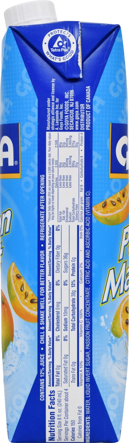 Goya Passion Fruit Cocktail, 33.8 oz