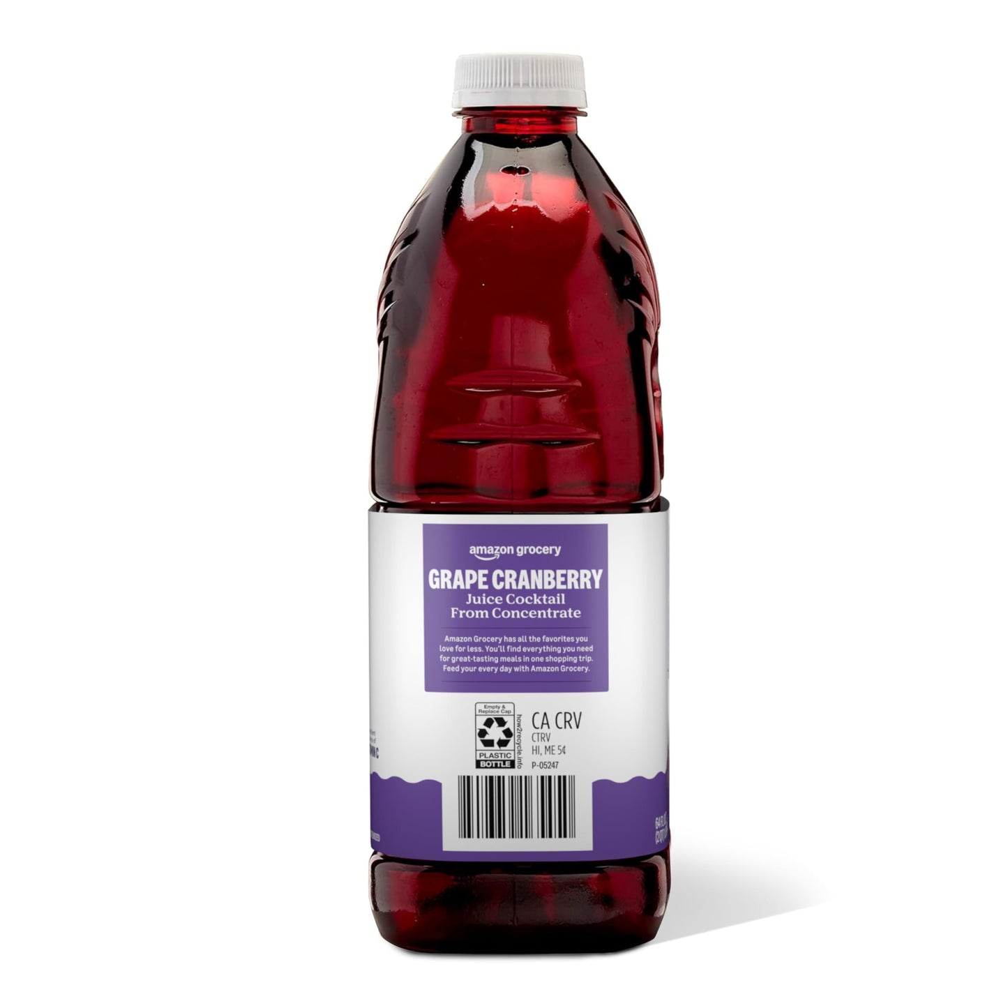Amazon Grocery, Grape Cranberry Juice Cocktail, 64 Fl Oz