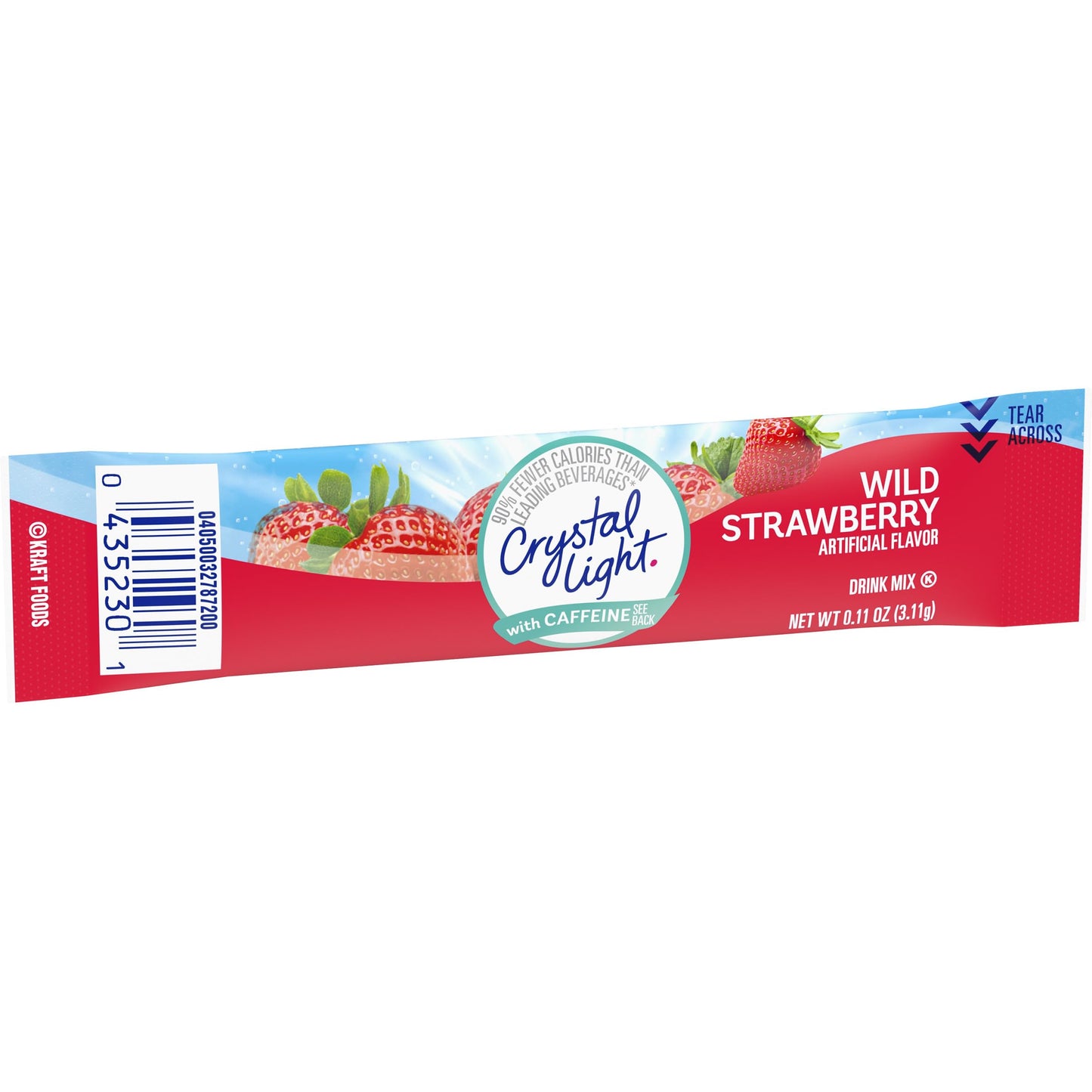 Crystal Light Sugar-Free Wild Strawberry Drink Mix with Caffeine (10 On-the-Go Packets)