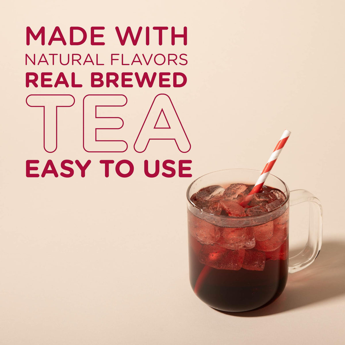 SPLENDA Premium Hibiscus Tea 1:1 Concentrate, Zero Sugar, Gluten Free, Real Brewed Tea, 32 Fl Oz