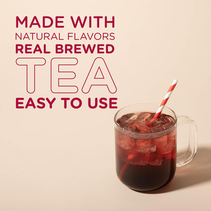 SPLENDA Premium Hibiscus Tea 1:1 Concentrate, Zero Sugar, Gluten Free, Real Brewed Tea, 32 Fl Oz