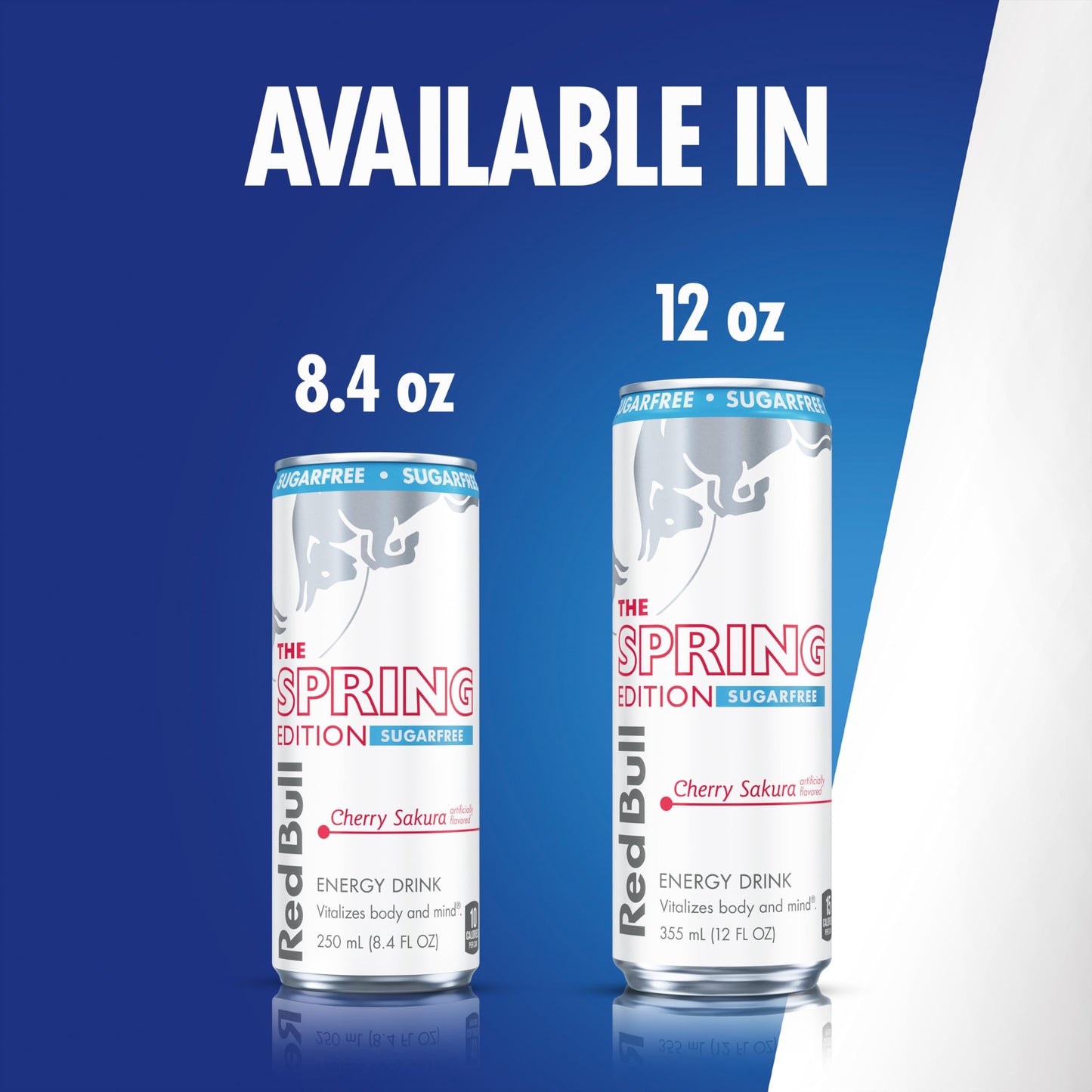 Red Bull Spring Edition Sugarfree Energy Drink, Cherry Sakura, 80mg Caffeine, Taurine & B Vitamins, 8.4 fl. oz. Pack of 24 Cans