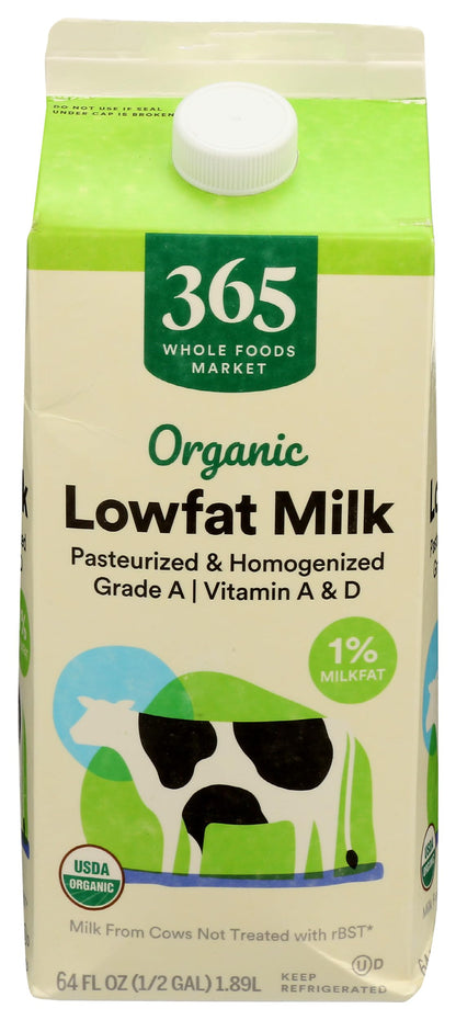 365 by Whole Foods Market, Organic Lowfat 1% Milk, 64 fl oz