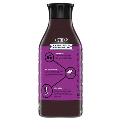 SToK Cold Brew Coffee, Extra Bold, Dark Roast Brewed Low and Slow, Unsweetened, Black Coffee 48 FL OZ Bottle