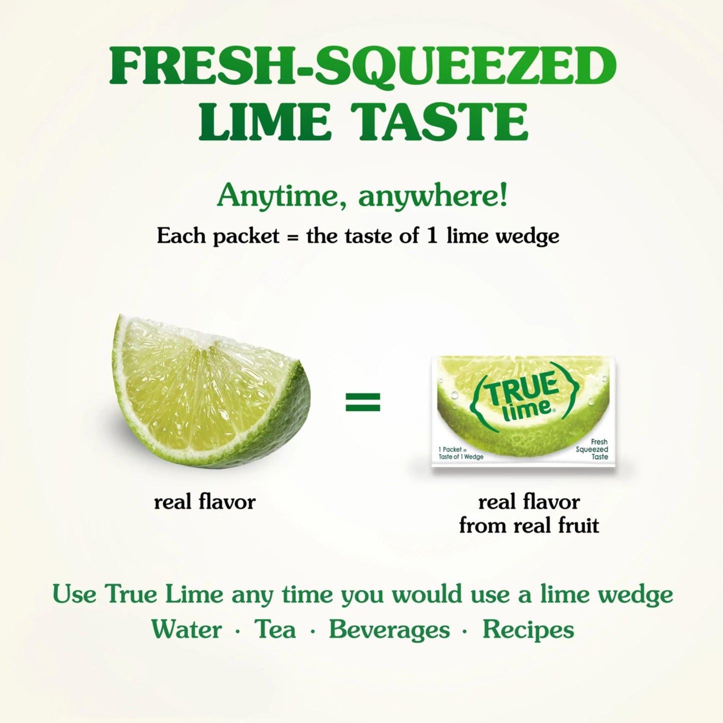 True Lime 500ct (Pack of 1) - Water Enhancer - Bulk Dispenser - 0 Calorie Drink Mix Packets For Water - Sugar Free Lime Flavoring Powder Packets