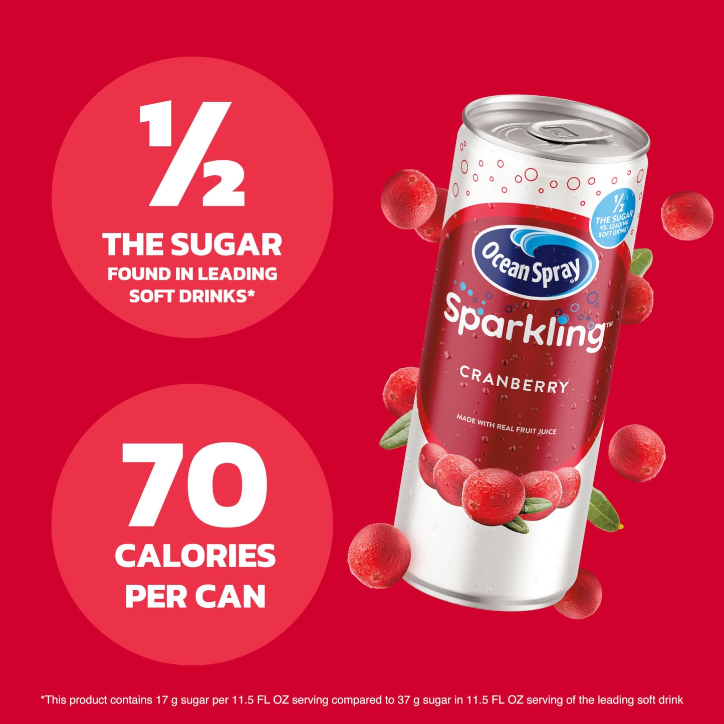 Ocean Spray® Sparkling Cranberry Juice Drink, 11.5 Fl Oz Cans, 4 Count