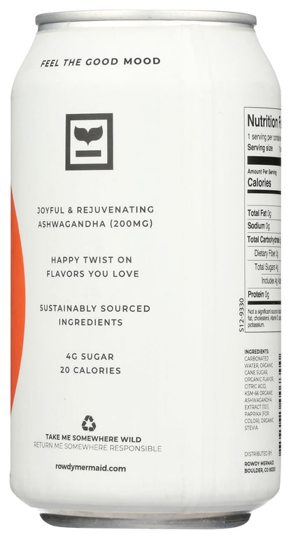 Rowdy Good, Mood Orange Soda, 12 Ounce