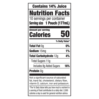 Capri Sun Pacific Cooler Mixed Fruit Flavored Juice Drink Blend, 10 ct Box, 6 fl oz Pouches