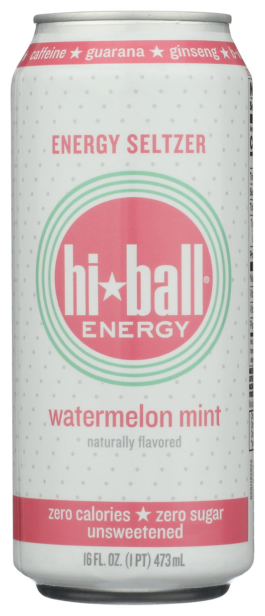 HIBALL ENERGY Watermelon Mint Sparkling Energy Water, 16 FZ