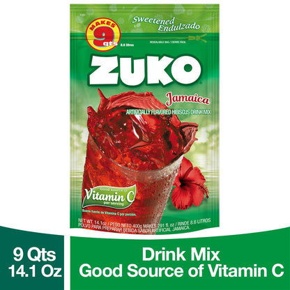 Zuko Jamaica Instant Powder Drink Family Pack, 14.1 oz, Pack of 6