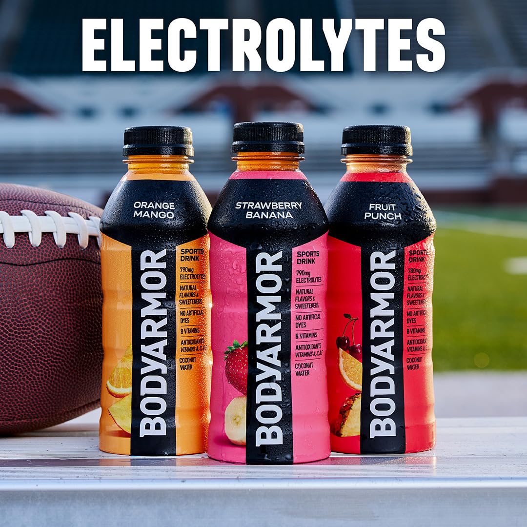 BODYARMOR Sports Drink Sports Beverage, Blackout Berry, Coconut Water Hydration, Natural Flavors With Vitamins, Potassium-Packed Electrolytes, Perfect For Athletes, 16 Fl Oz (Pack of 12)