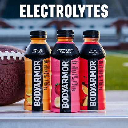 BODYARMOR Sports Drink Sports Beverage, Blackout Berry, Coconut Water Hydration, Natural Flavors With Vitamins, Potassium-Packed Electrolytes, Perfect For Athletes, 16 Fl Oz (Pack of 12)