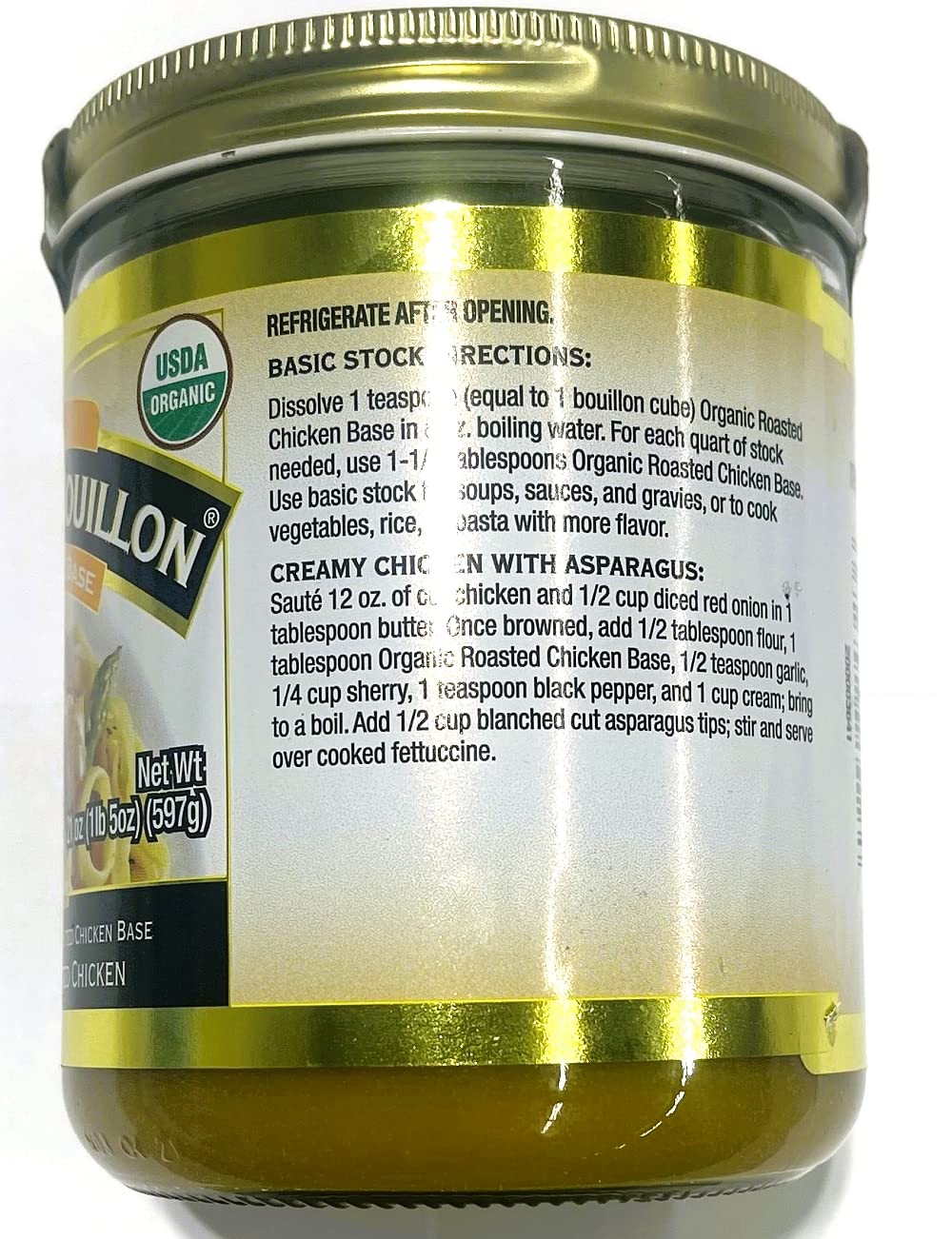 Better Than Bouillon Organic Roasted Chicken Base, Made with Seasoned Roasted Chicken, USDA Organic 21-Ounce Jar (Pack of 1)