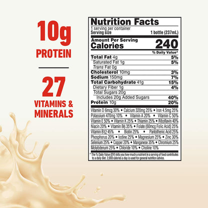 BOOST High Protein with Fiber and BOOST Original Nutritional Drinks, Very Vanilla, 8 Fl Oz, 24 Pack