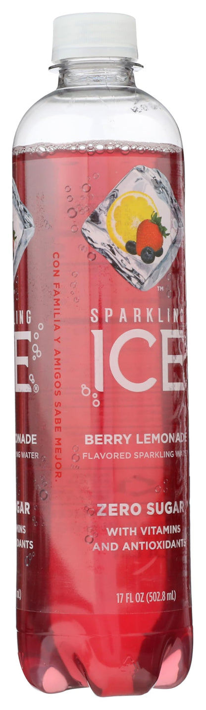 Sparkling Ice Berry Lemonade Sparkling Water, 17 fl oz Bottle