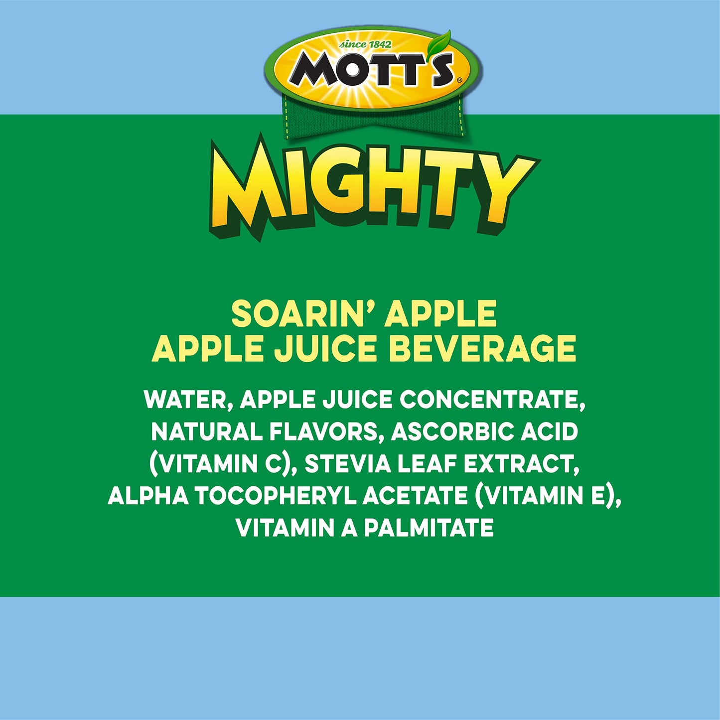 Mott's Mighty Soarin' Apple Juice Drink, 8 Fl Oz Bottles, 24 Count (8 Packs Of 6), 100% Fruit Juice Combined With Purified Water, Natural Flavors, And Vitamins A, C And E