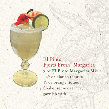 El Pinto Margarita Mix, Classic Lime Flavor, 32 FL OZ, No Preservatives, Perfect for Cocktails, Mocktails, Marinade