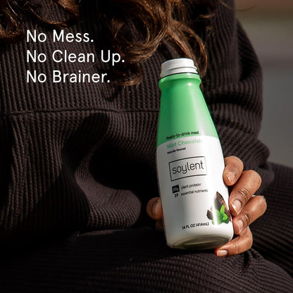 Soylent Meal Replacement Shake Bundle - Mint Chocolate & Banana - Two 12 Packs of 14oz Bottles