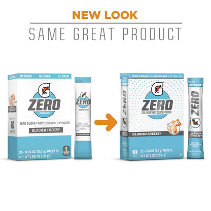 Gatorade G Zero Powder, Fruit Punch Variety Pack, 0.10oz Individual Packets - 10 Count (Pack of 5)