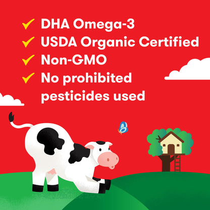 Horizon Organic DHA Omega-3 Milk, DHA Whole Milk, 64 fl oz Half Gallon Carton