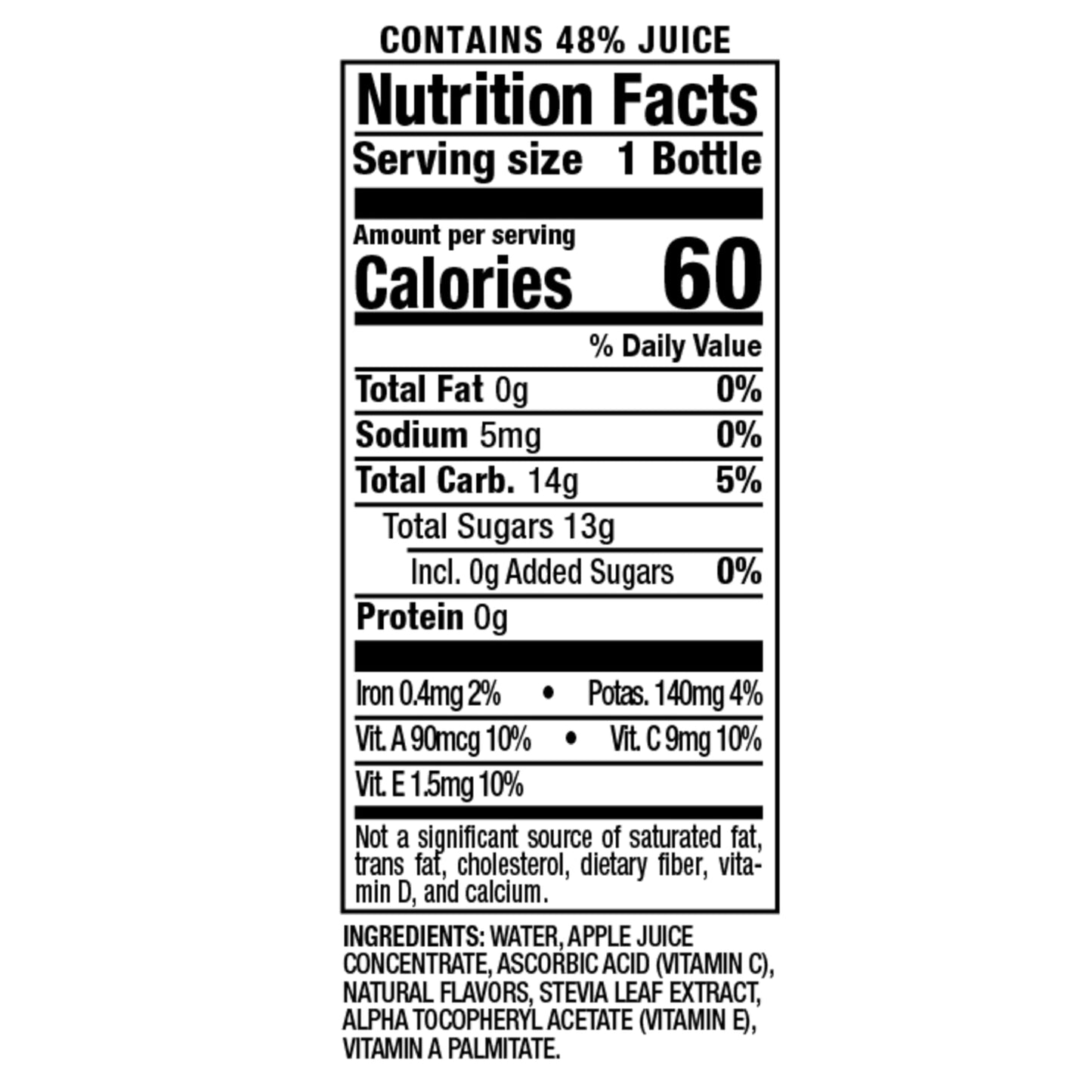 Mott's Mighty Soarin' Apple Juice Drink, 8 Fl Oz Bottles, 24 Count (8 Packs Of 6), 100% Fruit Juice Combined With Purified Water, Natural Flavors, And Vitamins A, C And E