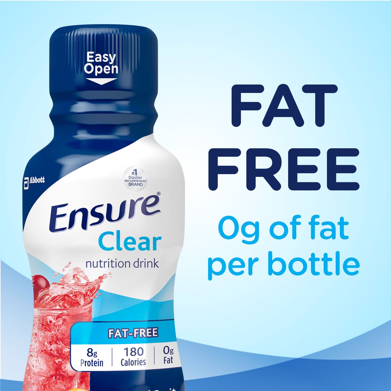 BOOST Breeze Clear Nutritional Drink, 9g Protein, 250 Nutrient-Rich Calories, Wild Berry, 8 fl oz & Ensure Clear Nutrition Liquid Drink, 0g fat, 8g of protein, Mixed Fruit, 10 Fl Oz (Pack of 12)