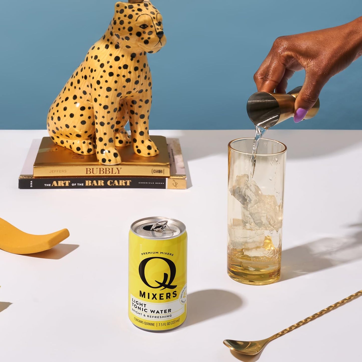 Q Mixers Light Tonic Water Premium Cocktail Mixer Made with Real Ingredients 7.5oz Can | 30 PACK