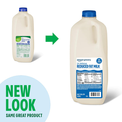 Amazon Grocery, 2% Reduced Fat MIlk, Half Gallon, 64 Fl Oz