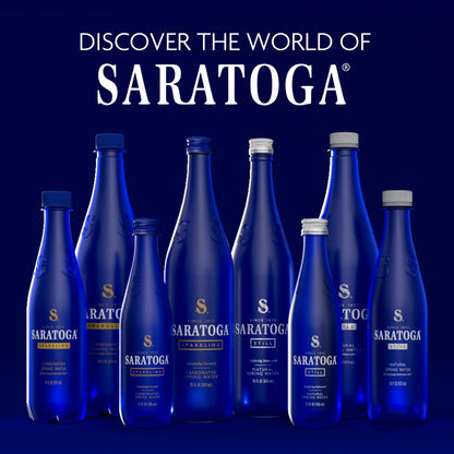 Saratoga Spring Water Bottles, 24 Pack – Still Bottled Water - Glass Bottles - 12 Fl Oz