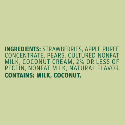 Outshine Fruit & Yogurt Smoothie Strawberry Coconut, Smoothie Pouch, On The Go Snack, 4Pk 3.5 oz
