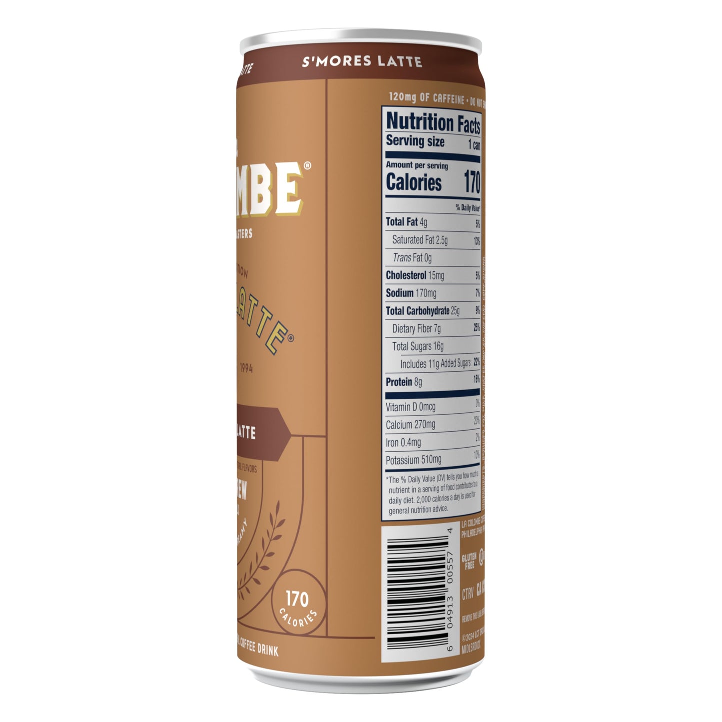 La Colombe Coffee, S'mores Latte, Cold Brew Draft Latte, 11 fl oz Cans (Pack of 12)