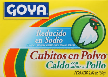 Goya Foods Chicken Bouillon Reduced Sodium, 2.82 Ounce (Pack of 24)