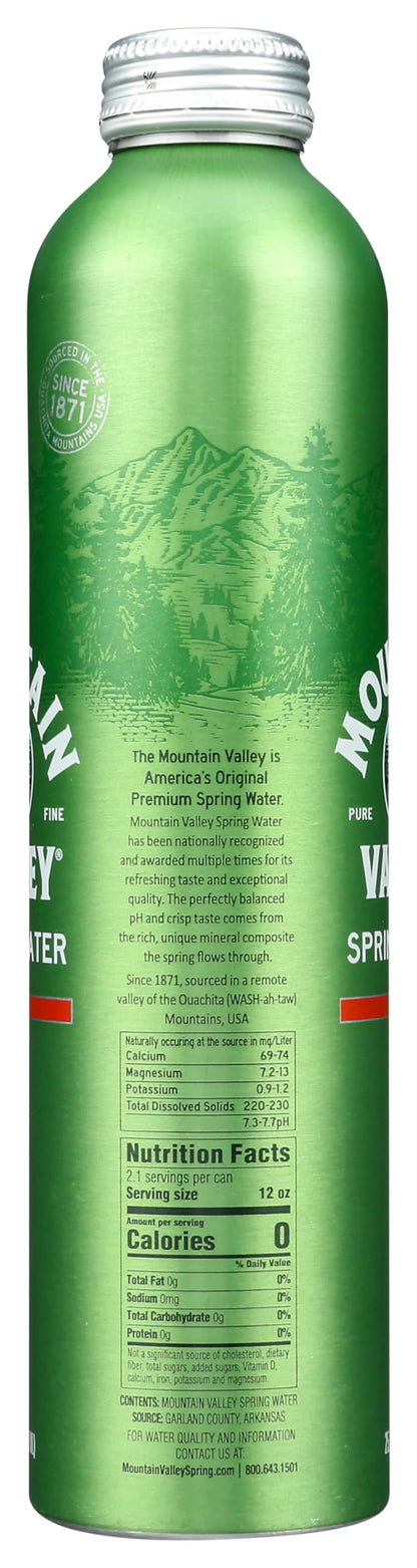 MOUNTAIN VALLEY WATER Spring Water, 25.36 FZ
