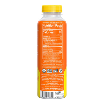 Lemon Perfect Peach, Hydrating Flavored Lemon Water, Zero Sugar, Delicious and Refreshing, Organic, 15.2 fl oz Bottles (1-Pack)